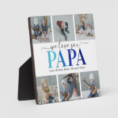 Papa Fête des pères Photo Collage Plaque (Recto)