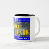 Papa fier d'un héros américain Mug à café-cadeau (Devant droit)