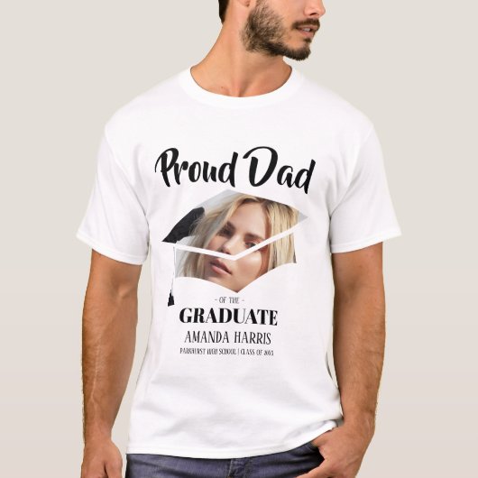 Papa Fier Moderne Du Diplômé | T-shirt photo (Devant)