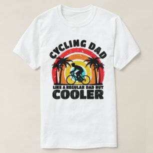 Papa fietsen als een gewone vader, maar koeler gra t-shirt