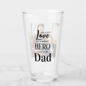 Papa First Love for ever Hero Personalized Foto Glas (Voorkant)