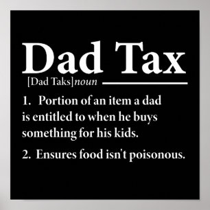 Papa Fiscale Definitie Grappig Papa Sarcastisch Poster