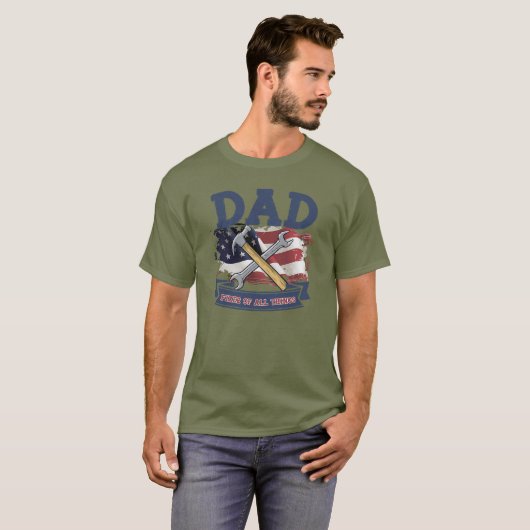 Papa Fixer van alle dingen T-shirt (Voorkant volledig)