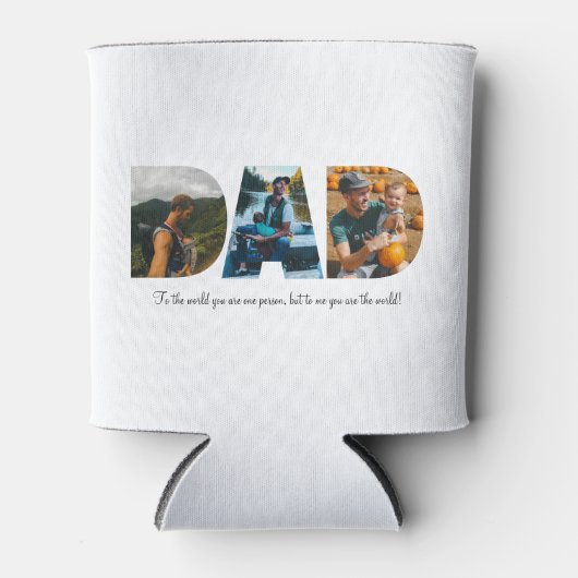 Papa Foto Collage Cooler voor Vaderdag (Voorkant)