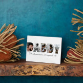 Papa Foto Collage Plaque voor Vaderdag Fotoplaat (Zijkant)