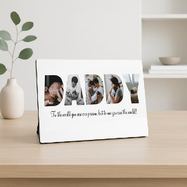 Papa Foto Collage Plaque voor Vaderdag Fotoplaat