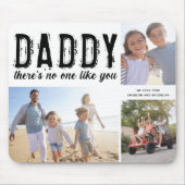 Papa Foto Collage Vaderdag Gift Muismat (Voorkant)