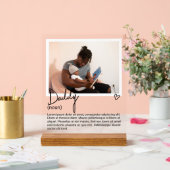 Papa foto en gepersonaliseerde zelfstandig naamwoo acryl bord (Huwelijk)