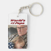 Papa-foto met tekst van de Bourgogne Sleutelhanger (achterkant)