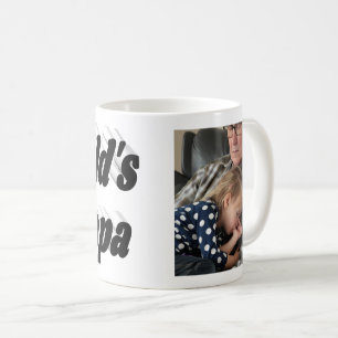 Papa foto met zwarte tekst koffie mok