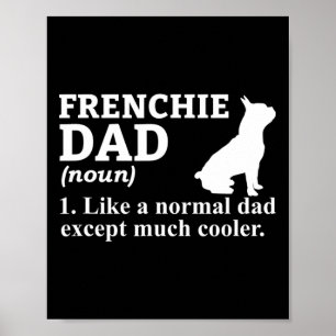 Papa Frans Bulldog Franse puppy hond Poster