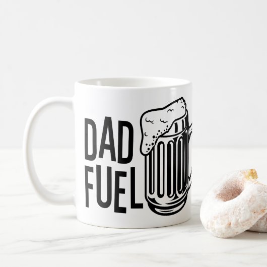 Papa Fuel Black Vaderdag Coffee Mok (Met donut)