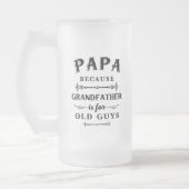 Papa | Funny Grandfather is voor oude jongens Matglas Bierpul (Links)
