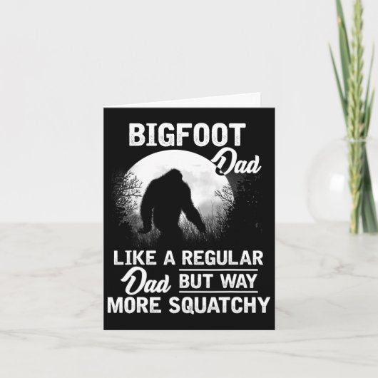 Papa Funny Sasquatch Bigfoot Vaderdag Cadeau Kaart (Voorkant)