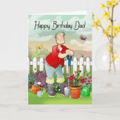 papa gardener anniversaire carte de voeux (Fleur jaune)