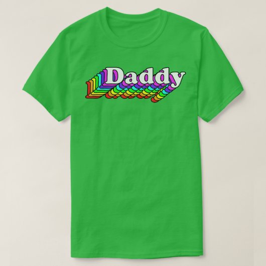 Papa Gay Dad Beer Retro LGB Rainbow LGBQ Pride T-shirt (Design voorkant)