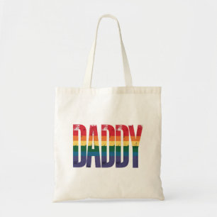 Papa Gay Pride Maand LGBTQ Vaderdag Regenboog Tote Bag