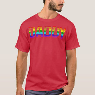 Papa Gay Pride Month LGBTQ Fathers Day Rainbow Fl T-shirt