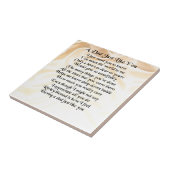 Papa-gedicht - Ontwerp van crème-zijde Tegeltje (Zijkant)