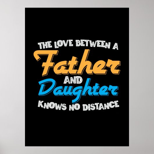 Papa geeft de liefde tussen vader en dochter poster (Voorkant)