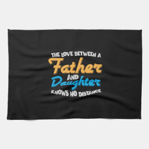 Papa geeft de liefde tussen vader en dochter theedoek