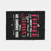 Papa geeft een vader niet fleece deken (Voorkant (Horizontaal))