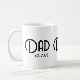 Papa Gegrondvest Grunge tekst geschat jaar nieuwe Koffiemok