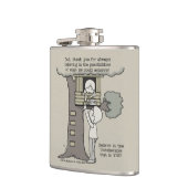 Papa gelooft in mogelijkheden heupfles (Links)