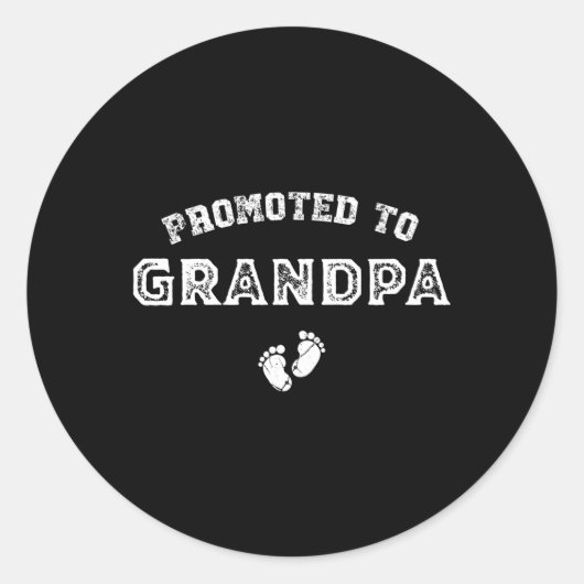 Papa gepromoveerd tot opa zwangerschap aankondigen ronde sticker (Voorkant)