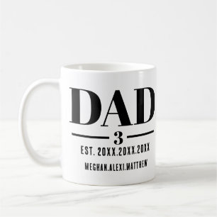 Papa Geschat Jaar Naam Nummer Vet Lettertype Koffiemok