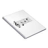 Papa gespeld in Muzieknoten Notitieboek (Rechterzijde)
