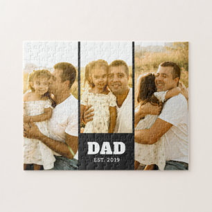 Papa Gesticht Vette Tekst Zwart 3 Foto Legpuzzel