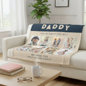 Papa Gewoon de beste foto collage gepersonaliseerd Fleece Deken