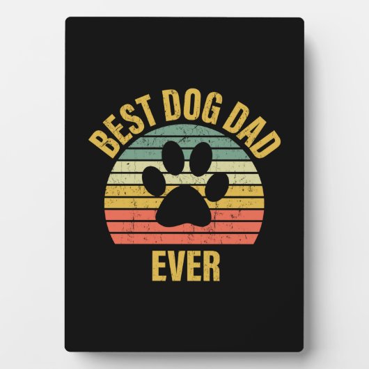 Papa Gift Best Dog Pap Ever Fotoplaat (voorkant)