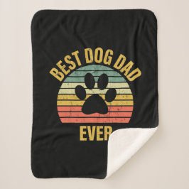 Papa Gift Best Dog Pap Ever Sherpa Deken