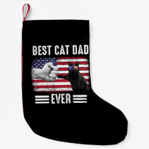 Papa Gift Beste kattevader ooit Vlag VS Kleine Kerstsok