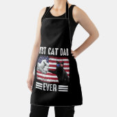 Papa Gift | Beste kattevader ooit Vlag VS Schort (Insitu)