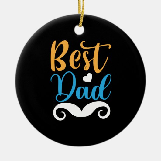 Papa Gift Beste papa Keramisch Ornament (Voorkant)