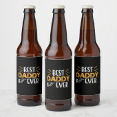 Papa Gift Beste papa ooit Bier Etiket (Flessen)