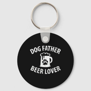 Papa Gift Dog Vader Beer Lover Sleutelhanger