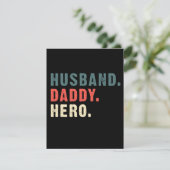 Papa Gift | Husband Dad Hero Best Gift Idea Bedankkaart (Staand voorkant)