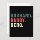 Papa Gift | Husband Dad Hero Best Gift Idea Bedankkaart (Voorkant / Achterkant)