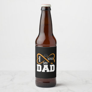 Papa Gift Ik hou van mijn vader Bier Etiket
