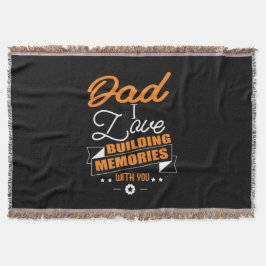 Papa Gift Love Building Memories with You Deken