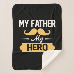 Papa Gift Mijn vader Mijn Hero Sherpa Deken