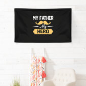 Papa Gift Mijn vader Mijn Hero Spandoek (Insitu)