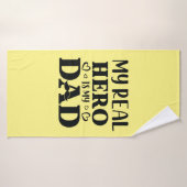 Papa Gift My Real Hero is mijn Hero Badhanddoek (Badhanddoek)