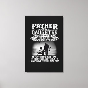 Papa Gift Oogoog voor vader en dochter, samen me Canvas Afdruk