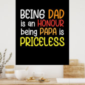 Papa Gift wordt papa als Papa Poster (Keuken)