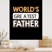 Papa Gift World's grootste vader Poster (Keuken)